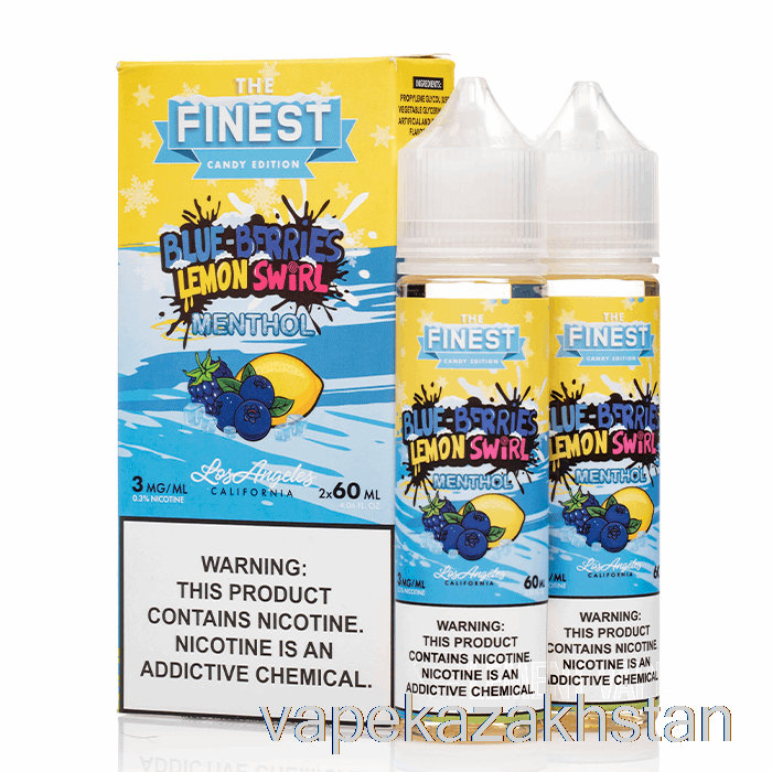 Vape Disposable Blue-Berries Lemon Swirl MENTHOL - The Finest Candy Edition - 120mL 3mg